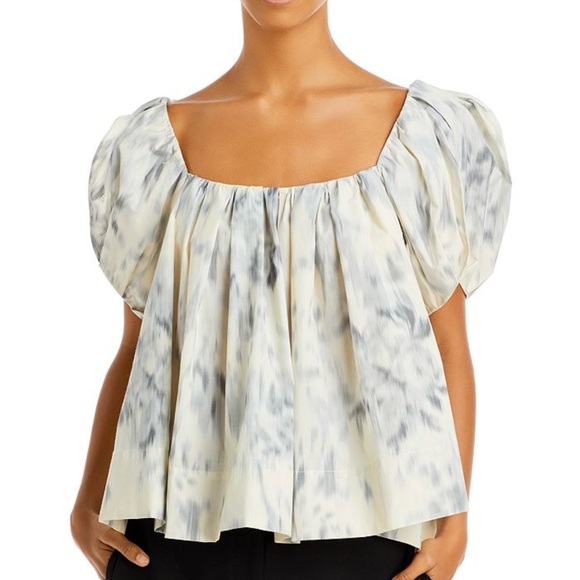 Rebecca Taylor NWT Whisper Rose Tulip Sleeve Top, Size 4 - Picture 1 of 13
